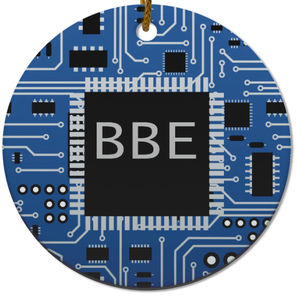 Custom Design - Ceramic Flat Ornament - Circle (Front)