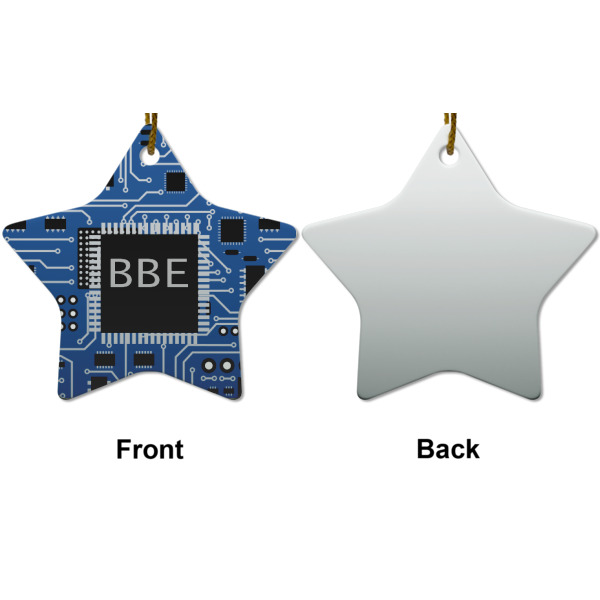 Custom Design - Ceramic Flat Ornament - Star Front & Back (APPROVAL)