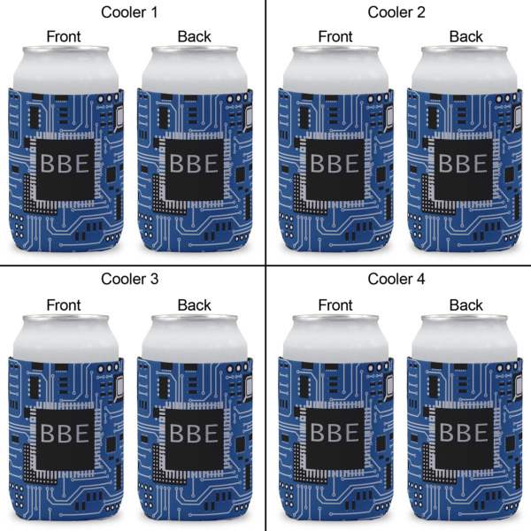 Custom Design - Can Cooler - Standard 12oz - Set of 4 - Front & Back