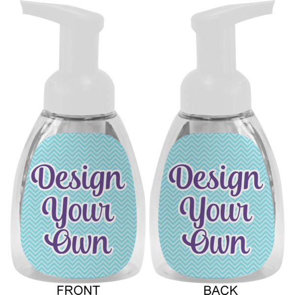 Custom Design - Foam Soap Bottle - White - Front & Back