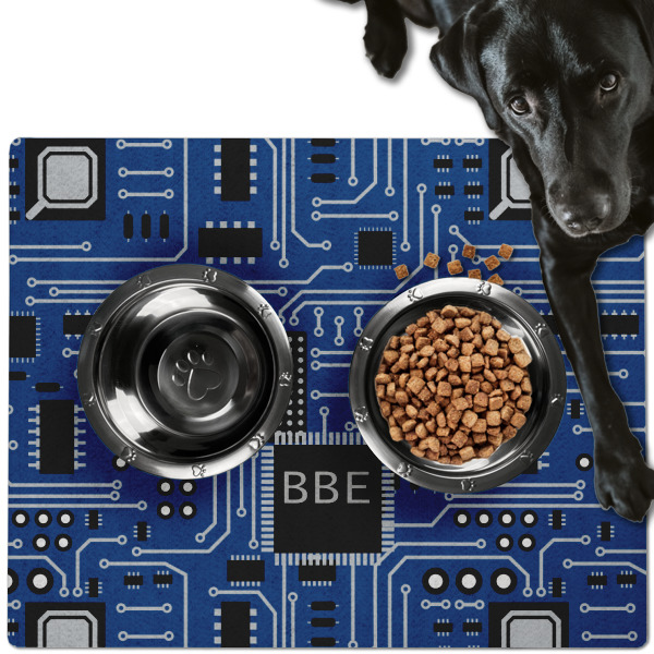 Custom Design - Dog Food Mat - Large LIFESTYLE