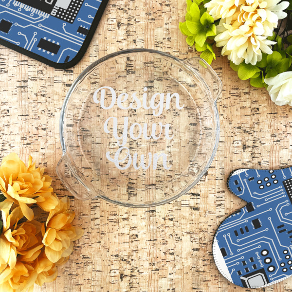 Custom Design - Glass Pie Dish - LIFESTYLE