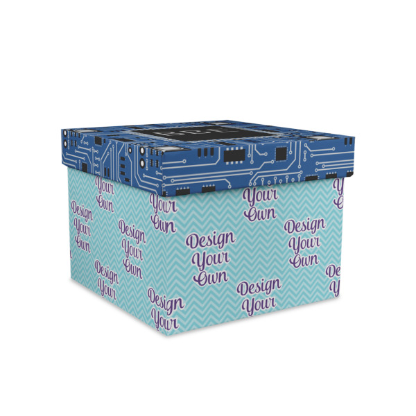 Custom Design Your Own Gift Box with Lid - Canvas Wrapped - Medium