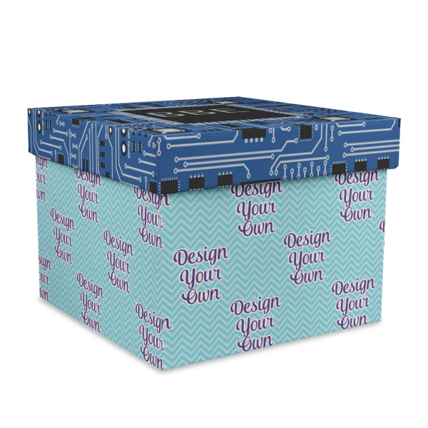 Custom Design Your Own Gift Box with Lid - Canvas Wrapped - X-Large