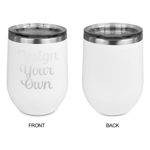 Custom Design - Stainless Wine Tumblers - White - Single Sided - Approval
