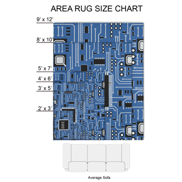Custom Design - 2'x3' Indoor Area Rugs - Size Chart