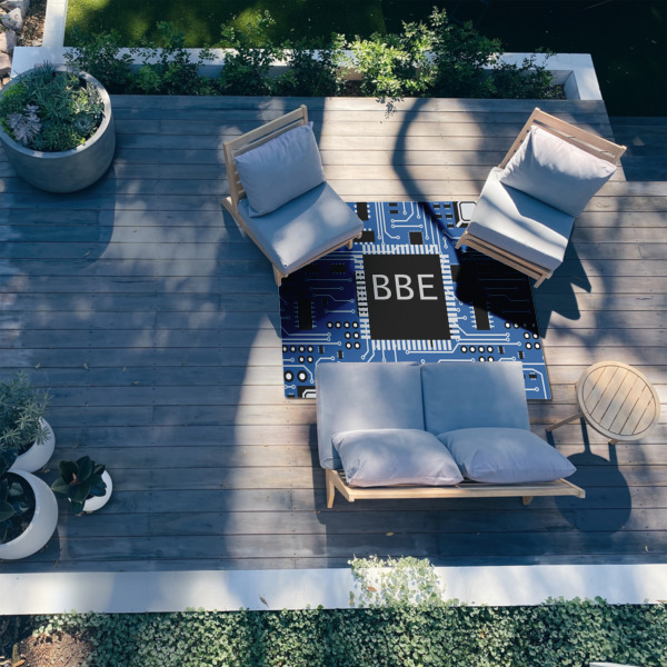 Custom Design - 5'x7' Patio Rug - In context