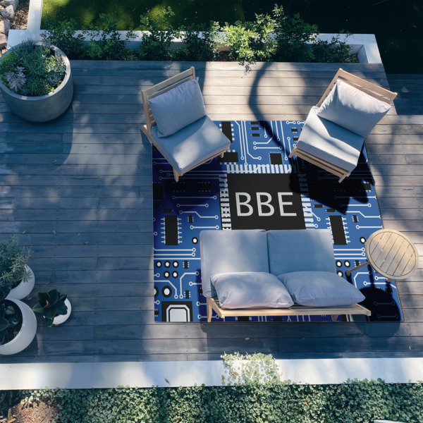 Custom Design - 8'x10' Patio Rug - In context