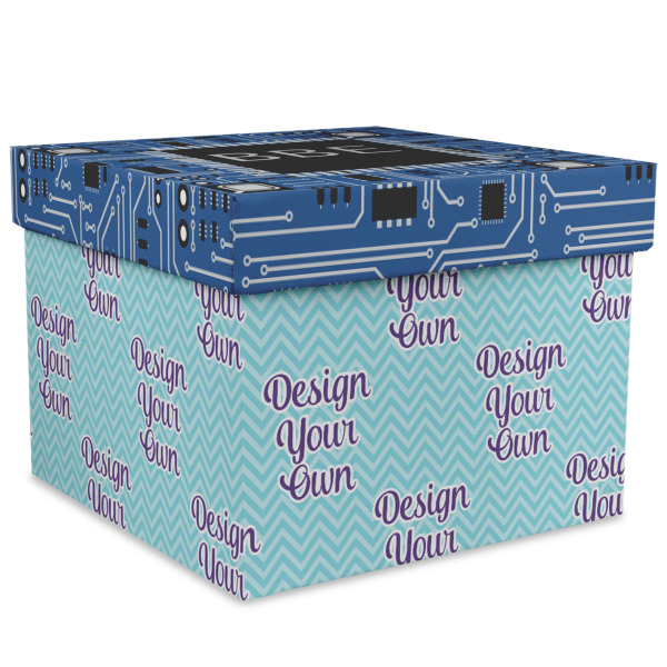 Custom Design Your Own Gift Box with Lid - Canvas Wrapped - XX-Large