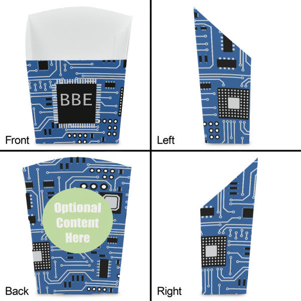 Custom Design - French Fry Favor Box - Front & Back View