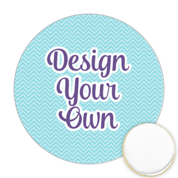 Custom Design Your Own Printed Cookie Topper - Round