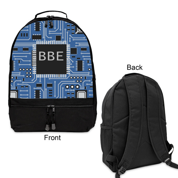 Custom Design - Large Backpack - Black - Front & Back View