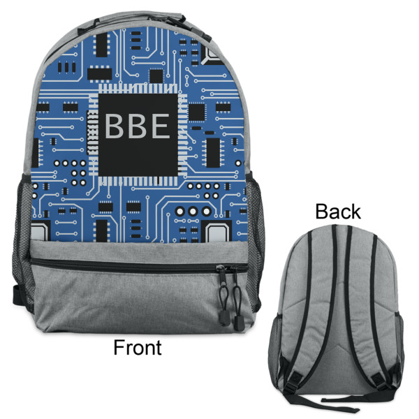 Custom Design - Large Backpack - Gray - Front & Back View
