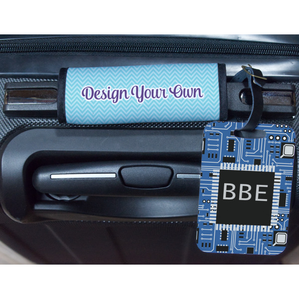 Custom Design - Metal Luggage Tag & Handle Wrap - In Context