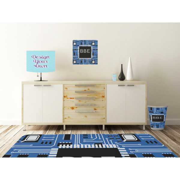 Custom Design - Square Wall Decal Wooden Desk