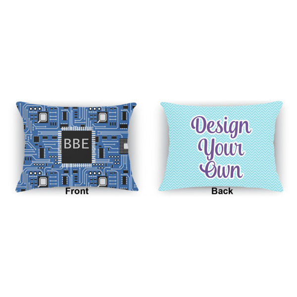 Custom Design - Indoor Rectangular Burlap Pillow (Front and Back)