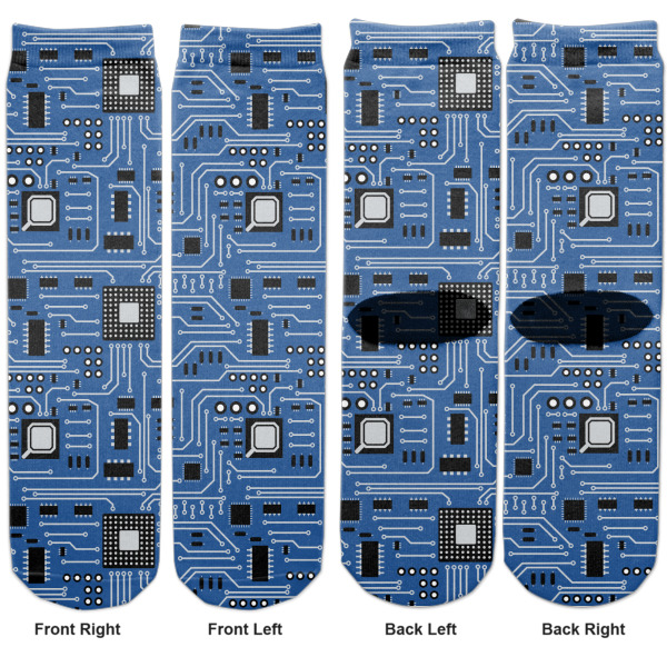 Custom Design - Adult Crew Socks - Double Pair - Front and Back - Apvl