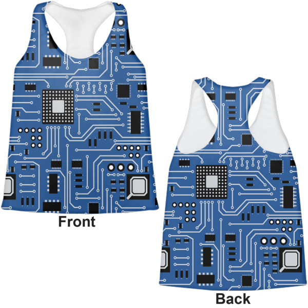 Custom Design - Womens Racerback Tank Tops - Medium - Front and Back