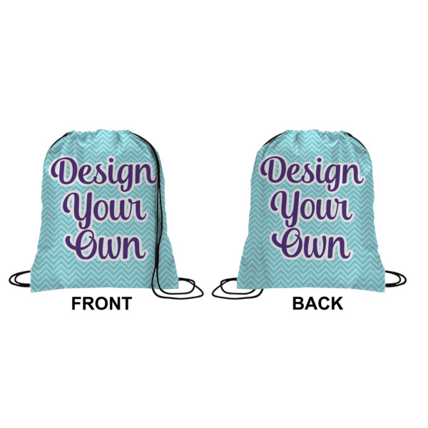 Custom Design - Drawstring Backpack Front & Back Medium