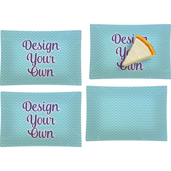 Custom Design - Set of Rectangular Appetizer / Dessert Plates