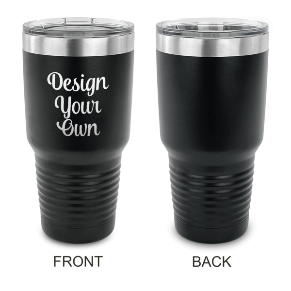 Custom Design - 30 oz Stainless Steel Ringneck Tumblers - Black - Single Sided - APPROVAL