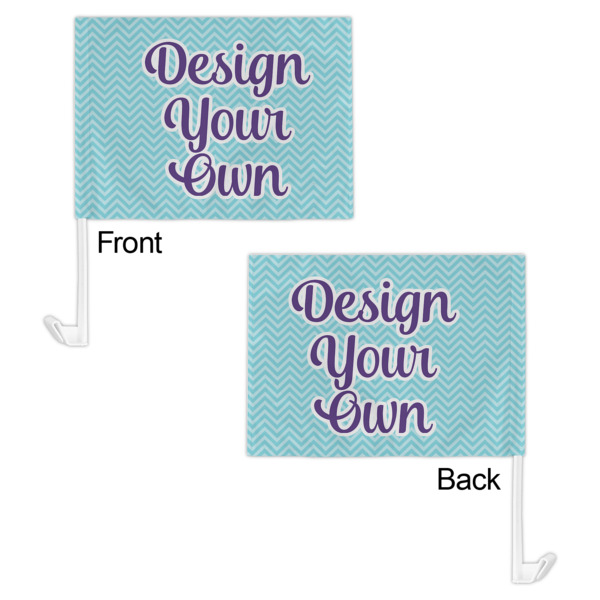 Custom Design - Car Flag - 11" x 8" - Front & Back View