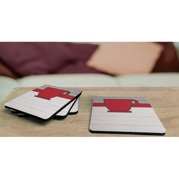 Custom Design - Coaster Rubber Back - On Coffee Table