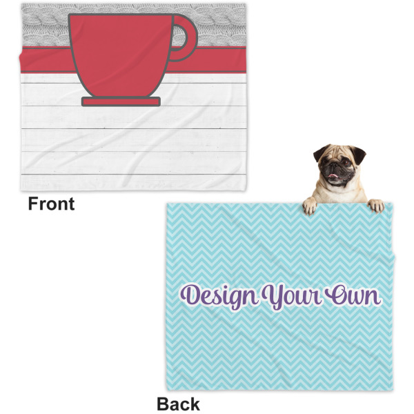Custom Design - Microfleece Dog Blanket - Large- Front & Back