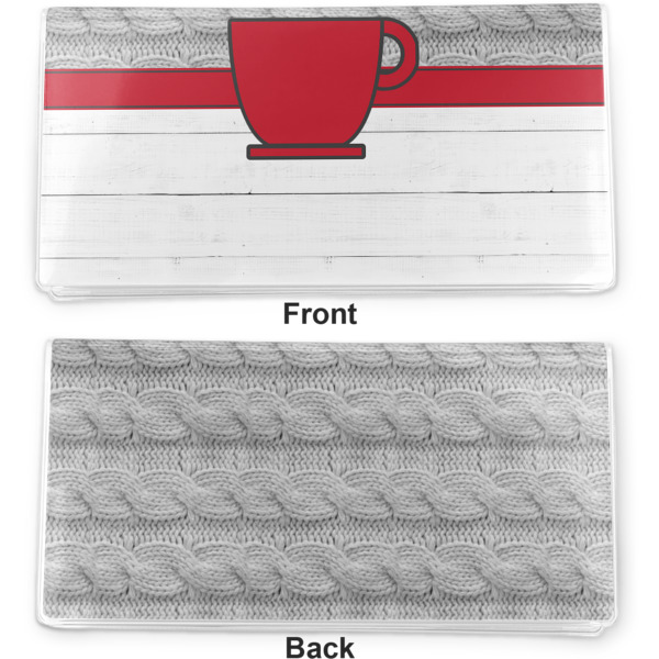 Custom Design - Vinyl Check Book Cover - Front and Back