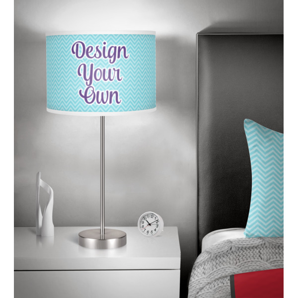 Custom Design - 13" Drum Lampshade - In Room
