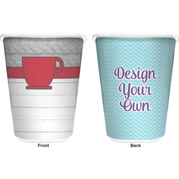 Custom Design - Waste Basket - White - Double Sided - Approval