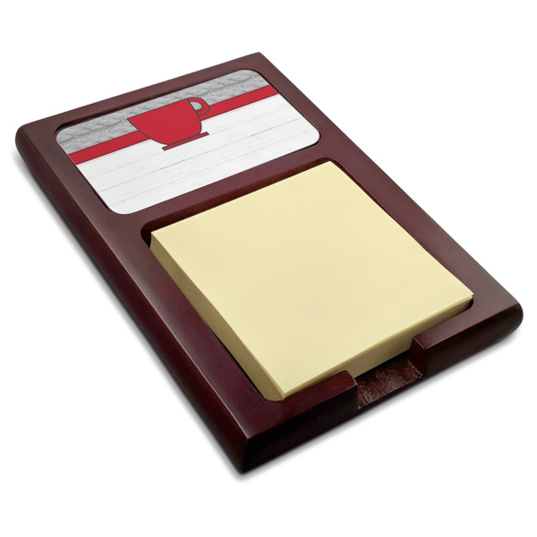 Custom Design Your Own Red Mahogany Sticky Note Holder