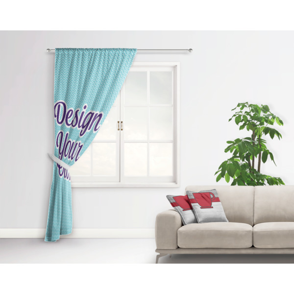 Custom Design - Curtain With Window and Rod - in Room Matching Pillow