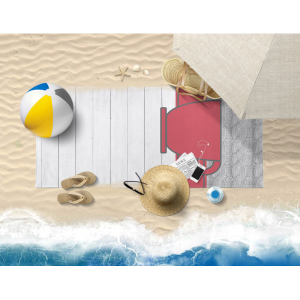 Custom Design - Beach Towel - Lifestyle on Beach