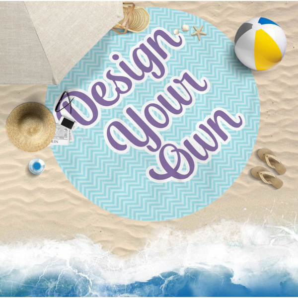 Custom Design - Round Beach Towel Lifestyle
