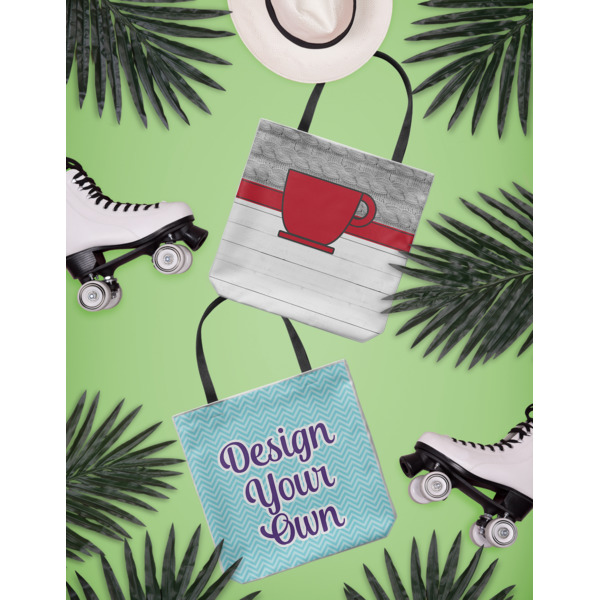 Custom Design - Canvas Tote Lifestyle Front and Back- 13x13