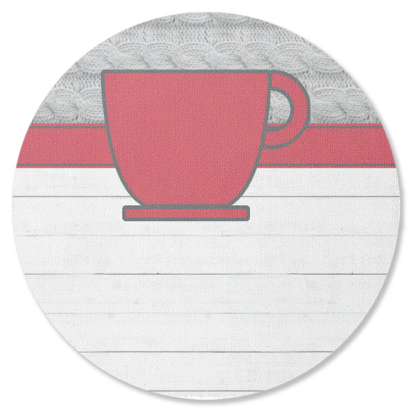 Custom Design - Round Coaster Rubber Back - Single