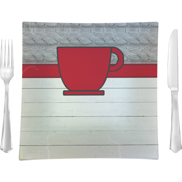 Custom Design Your Own 9.5" Glass Square Lunch / Dinner Plate
