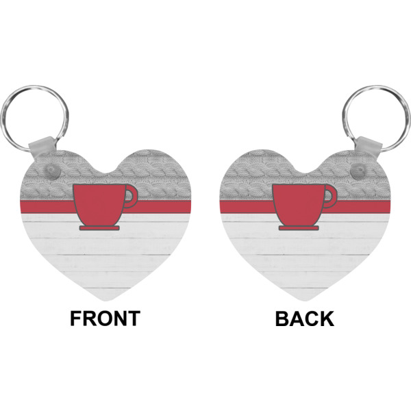 Custom Design - Heart Keychain (Front + Back)