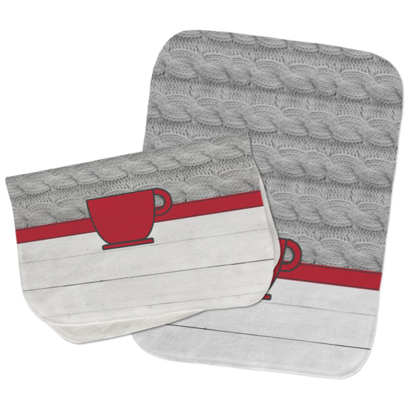 Custom Design - Two Rectangle Burp Cloths - Open & Folded