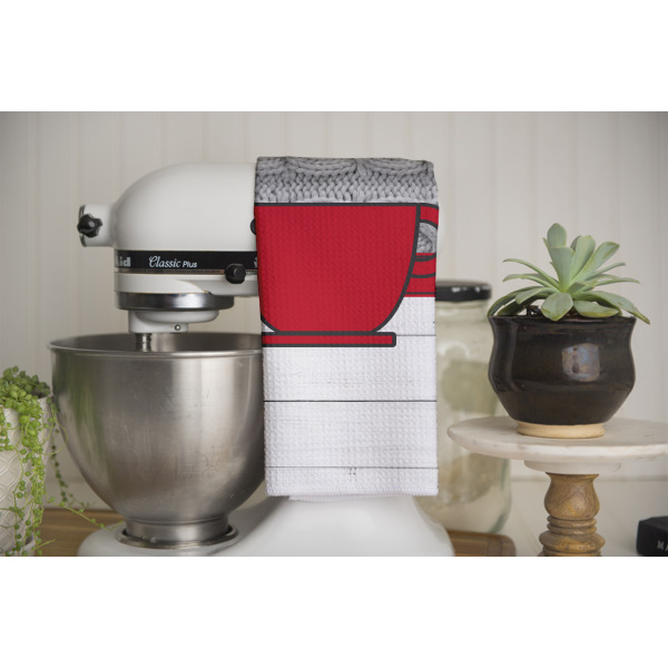 Custom Design - Waffle Weave Towel - Full Color Print - Lifestyle Image