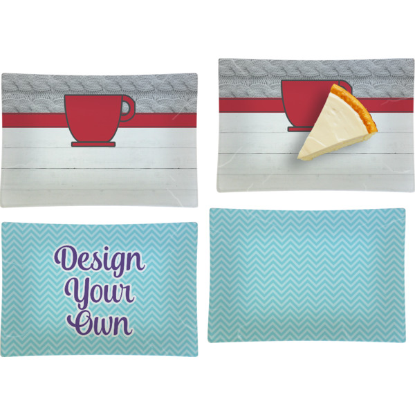 Custom Design - Set of Rectangular Appetizer / Dessert Plates