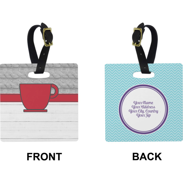 Custom Design - Square Luggage Tag (Front + Back)