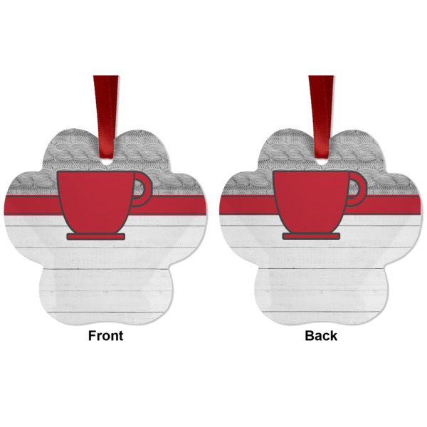 Custom Design - Metal Paw Ornament - Front and Back