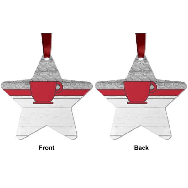 Custom Design - Metal Star Ornament - Front and Back