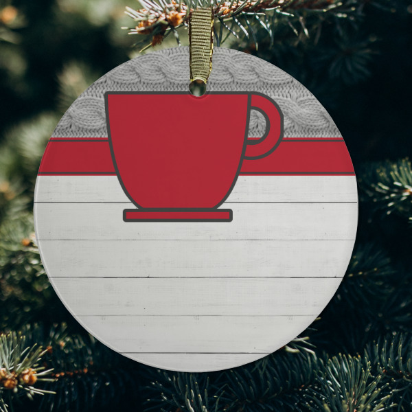 Custom Design - Frosted Glass Ornament - Round (Lifestyle)