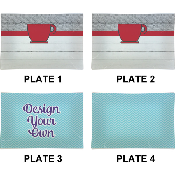 Custom Design - Set of Rectangular Appetizer / Dessert Plates (Approval)