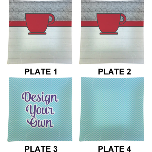 Custom Design - Set of Square Dinner Plates (Approval)