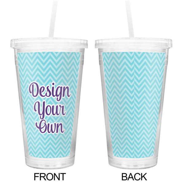 Custom Design - Double Wall Tumbler with Straw - Approval