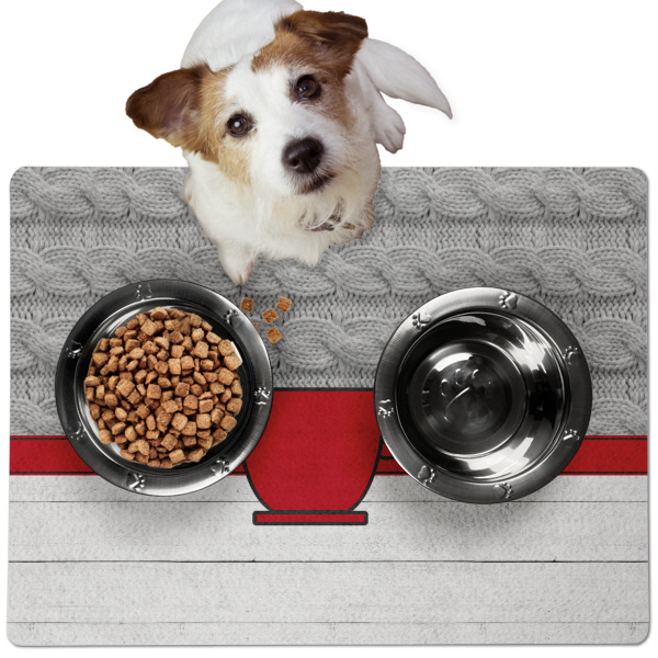 Custom Design - Dog Food Mat - Medium LIFESTYLE